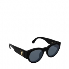 Louis Vuitton Men LV Clash Round Sunglasses Black Z3067W
