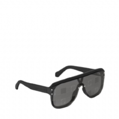 Louis Vuitton Men LV Waimea Mask Round Sunglasses Black Z2878U