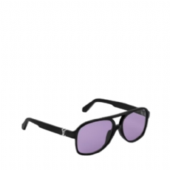 Louis Vuitton Men LV Hit Pilot Sunglasses Purple Z3271U