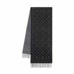 Louis Vuitton Men Monogram Gradient Scarf Black M71607
