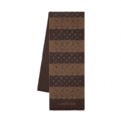 Louis Vuitton Men Monogram Heritage Scarf Brown M96752