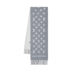 Louis Vuitton Men All About Monogram Scarf Light Grey M79226