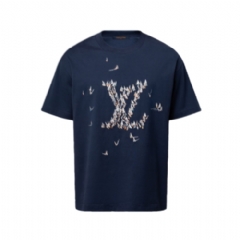 Louis Vuitton Men Embroidered Cotton T-Shirt 1AHW60