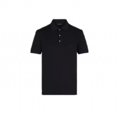 Louis Vuitton Men Half Damier Pocket Polo Black 1A8HBY