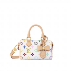 Louis Vuitton Women LV x TM Nano Speedy Multicolore Blanc M13391