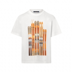 Louis Vuitton Men Printed Cotton T-Shirt 1AGK27