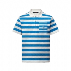 Louis Vuitton Men Monogram Striped Polo Shirt 1AHWB4