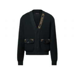 Louis Vuitton Men Embroidered Signature Cardigan 1AHVMZ