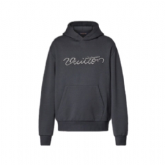 Louis Vuitton Men Embellished Signature Hoodie 1AJCFP