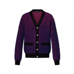 Louis Vuitton Men Optical Monogram Jacquard Cardigan 1AGTKR