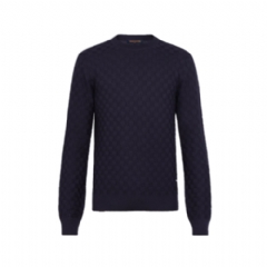 Louis Vuitton Men Damier Signature Crewneck Dark Night Blue 1A7XCV
