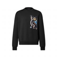 Louis Vuitton Men Embroidered Long-Sleeved Sweatshirt 1AJCCX