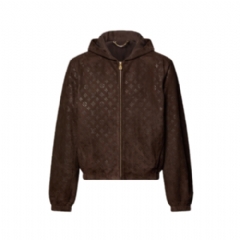 Louis Vuitton Men Monogram Embossed Suede Hoodie 1AJUNN