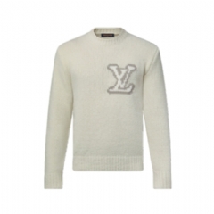 Louis Vuitton Men LV Intarsia Crewneck Off-White 1AIWEJ