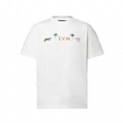 Louis Vuitton Men LV x The Darjeeling Limited Embroidered Short-Sleeved Crewneck 1AJVQK