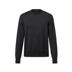 Louis Vuitton Men Signature Wool-Silk Blend Long-Sleeved Crewneck 1AIHNX