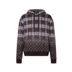 Louis Vuitton Men Monogram Faded Plaid Hoodie 1AJCB1