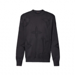 Louis Vuitton Men Monogram Long-Sleeved Cotton Crewneck 1AIWEB