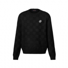 Louis Vuitton Men Embellished Wool Damier Pullover 1AHCO3