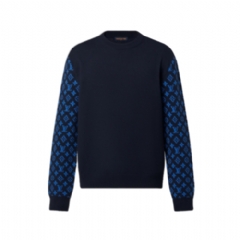 Louis Vuitton Men Monogram Mix Cashmere Crewneck 1AATLQ