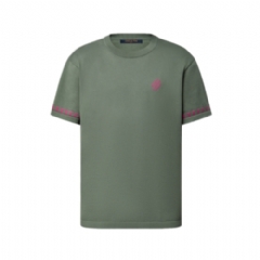 Louis Vuitton Men Short-Sleeved Signature Crewneck New Sage 1AHUUU