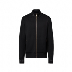 Louis Vuitton Men Double-Face Knit Travel Blouson Black 1AJB35
