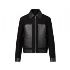Louis Vuitton Men Monogram Mix Leather Workwear Blouson 1AIWFJ