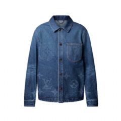 Louis Vuitton Men Monogram Denim Workwear Overshirt 1AIK81