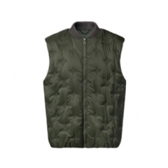 Louis Vuitton Men Monogram Padded Vest Forest Green 1AJB06