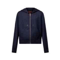 Louis Vuitton Men Double Face Wool-Silk Blend Hooded Blouson 1AIHX1