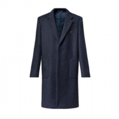 Louis Vuitton Men Single-Breasted Wool City Coat 1AIJT8