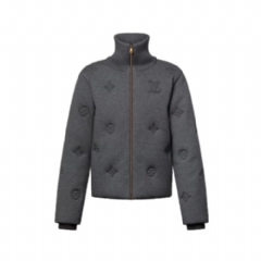 Louis Vuitton Men Elegant Monogram Knitted Down Blouson 1AJBWP