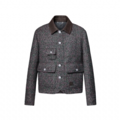Louis Vuitton Men Tweed Gardening Workwear Jacket 1AILO6
