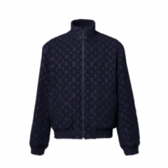 Louis Vuitton Men Monogram Wool Bouclette Zipped Blouson 1AJDWN