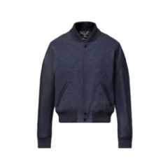 Louis Vuitton Men Embossed Monogram Cotton Varsity Jacket 1AIJY2