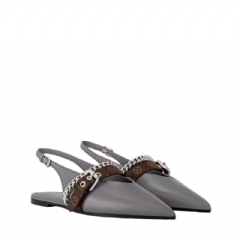 Louis Vuitton Women LV Vibe Slingback Flat Ballerina Grey 1AHNBI