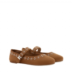 Louis Vuitton Women Romy Flat Ballerina Camel 1AIC32
