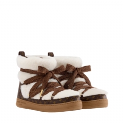 Louis Vuitton Women LV Cloud Lace-Up Ankle Boot Sneaker Beige 1AIV25