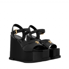 Louis Vuitton Women Maya Wedge Sandal Black 1AHOBD