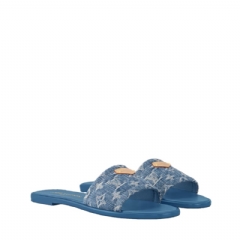 Louis Vuitton Women Lily Flat Mule Blue 1AGX78