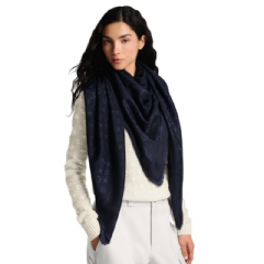 Louis Vuitton Women Monogram Classic Shawl Bleu Marine M97494