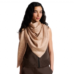 Louis Vuitton Women Monogram Classic Shawl Beige M97488