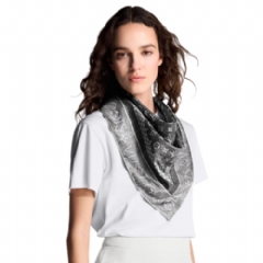 Louis Vuitton Women Monogram Infinity Denim Square 90 Grey M96113