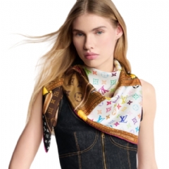 Louis Vuitton Women LV x TM Monogram Multicolor Collector Square 90 M97889