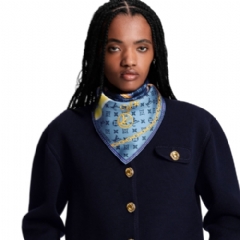 Louis Vuitton Women Strap And Trunk Square 70 Bleu Denim M97952