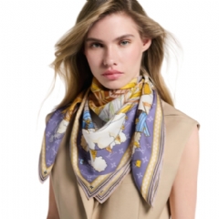 Louis Vuitton Women From The Cloud Square 90 Bleu Denim M96866