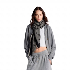 Louis Vuitton Women Neo Natte Monogram Shawl Black M73677