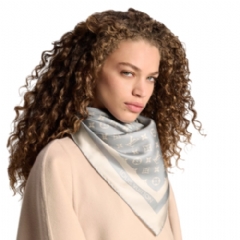 Louis Vuitton Women Monogram Silhouette Square 90 Grey M97405