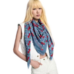 Louis Vuitton Women LV x TM Denim Cerise Shawl M96379