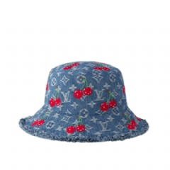 Louis Vuitton Women LV x TM Denim Cerise Bucket Hat M5032M